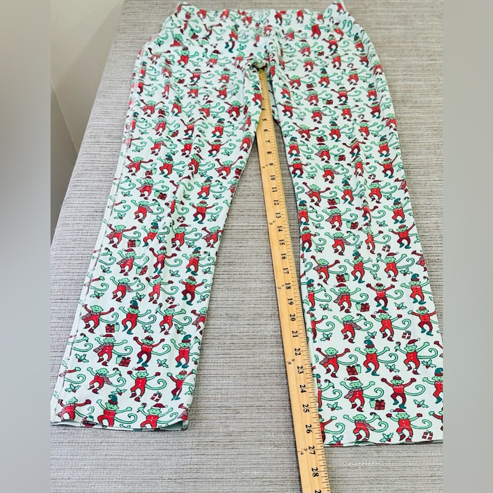 Roller Rabbit Women's Elephant Holiday Christmas Pajama Set Top Pants Size XS - Picture 8 of 9